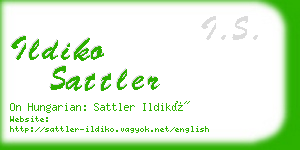 ildiko sattler business card